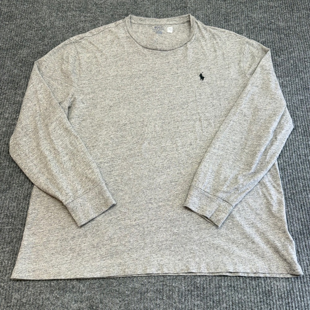 Polo Ralph Lauren Men's XL Gray Long Sleeve Pony Logo T‎ Shirt Classic Fit